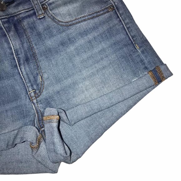 American Eagle Distressed Hi-Rise Shortie Shorts 8 - Picture 5 of 8